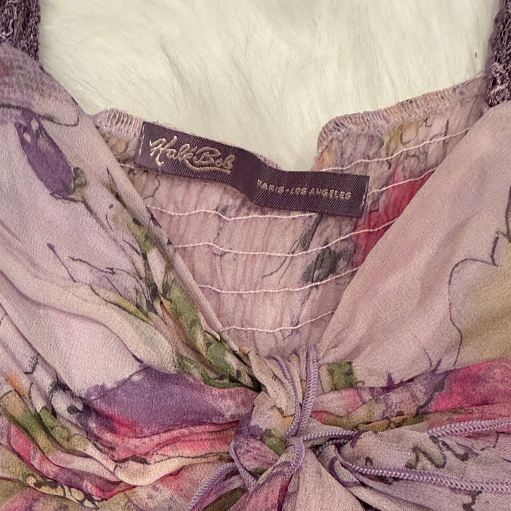 Hale Bob Lavender Floral Blouse - Picture 2 of 2